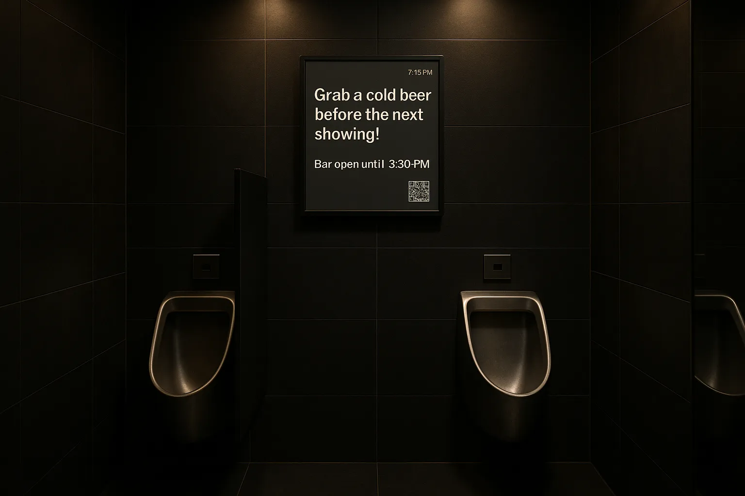 Cinema toilets — Transform your toilets into a revenue stream